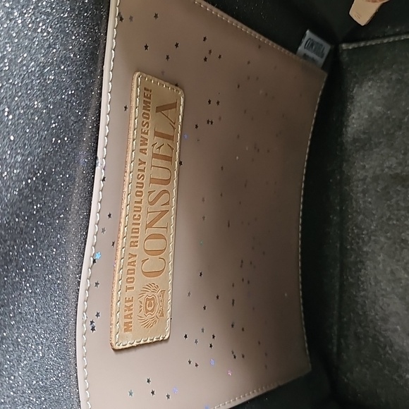 Consuela Tan and Cream Tote with Textured Design - Picture 6 of 7